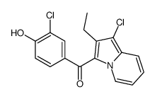 (1-chloro-2-ethylindolizin-3-yl)-(3-chloro-4-hydroxyphenyl)methanone Structure