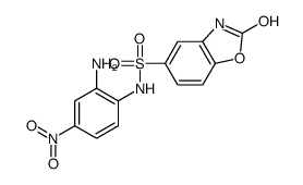 N-(2-Amino-4-nitrophenyl)-2,3-dihydro-2-oxo-5-benzoxazolesulfonamide结构式