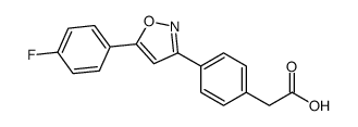 2-[4-[5-(4-fluorophenyl)-1,2-oxazol-3-yl]phenyl]acetic acid结构式