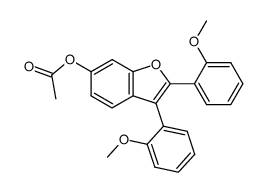 6-acetoxy-2,3-bis(o-methoxyphenyl)benzofuran结构式