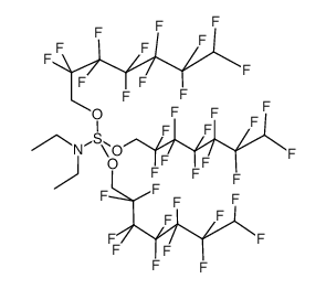 1,1,1-tris((2,2,3,3,4,4,5,5,6,6,7,7-dodecafluoroheptyl)oxy)-N,N-diethyl-l4-sulfanamine Structure