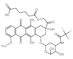 N-Trifluoroacetyladriamycin-14-O-hemiadipate结构式