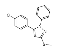 5-(4-氯苯基)-3-甲基硫代-1-苯基-1H-吡唑结构式