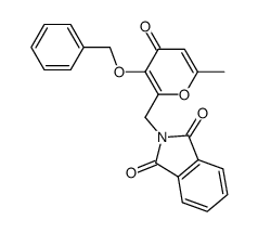 6-methyl-2-phthalimidomethyl-3-benzyloxypyran-4-one Structure
