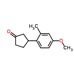 Cyclopentanone, 3-(4-methoxy-2-methylphenyl)- (9CI)结构式