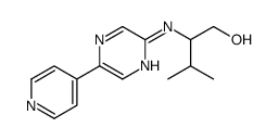 3-methyl-2-[(5-pyridin-4-ylpyrazin-2-yl)amino]butan-1-ol结构式