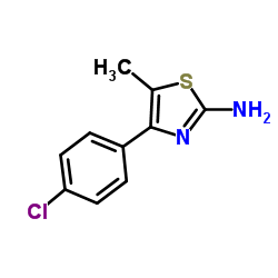 2-氨基-4-(4-氯苯基)-5-甲基噻唑结构式