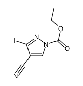 ethyl 4-cyano-3-iodopyrazole-1-carboxylate Structure