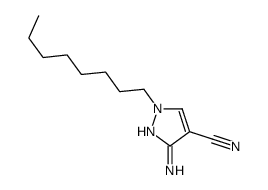 3-amino-1-octylpyrazole-4-carbonitrile Structure