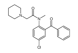 N-(2-benzoyl-4-chlorophenyl)-N-methyl-2-piperidin-1-ylacetamide结构式