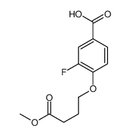 3-fluoro-4-(4-methoxy-4-oxobutoxy)benzoic acid结构式