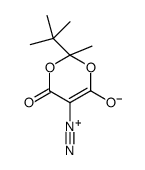 2-tert-butyl-5-diazonio-2-methyl-6-oxo-1,3-dioxin-4-olate结构式