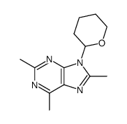 2,6,8-trimethyl-9-(tetrahydropyran-2-yl)purine结构式