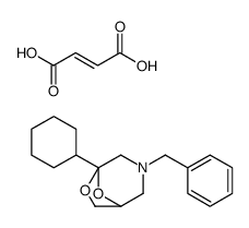 3-benzyl-5-cyclohexyl-6,8-dioxa-3-azabicyclo[3.2.1]octane,(E)-but-2-enedioic acid结构式