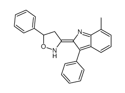 3-(7-methyl-3-phenylindol-2-ylidene)-5-phenyl-1,2-oxazolidine Structure