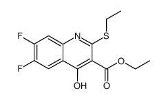 ethyl 4-hydroxy-6,7-difluoro-2-(ethylthio)quinoline-3-carboxylate结构式