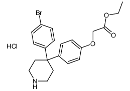 {4-[4-(4-bromo-phenyl)-piperidin-4-yl]-phenoxy}-acetic acid ethyl ester hydrochloride结构式
