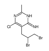 6-chloro-5-(2,3-dibromopropyl)-2-methylpyrimidin-4-amine结构式