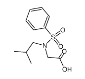 N-benzenesulfonyl-N-isobutyl-glycine Structure