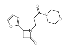 2-Azetidinone,4-(2-furanyl)-1-[3-(4-morpholinyl)-3-oxopropyl]-结构式