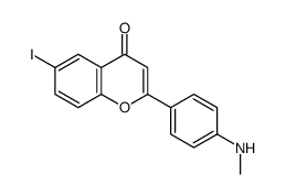 6-IODO-2-(4-METHYLAMINO-PHENYL)-CHROMEN-4-ONE Structure