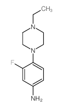 4-(4-Ethyl-1-piperazinyl)-3-fluoro-benzenamine structure