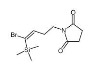 N-((E)-4-(trimethylsilyl)-4-bromo-3-butenyl)succinimide结构式
