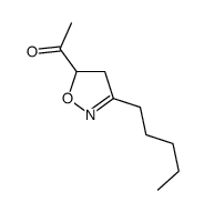 1-(3-pentyl-4,5-dihydro-1,2-oxazol-5-yl)ethanone结构式