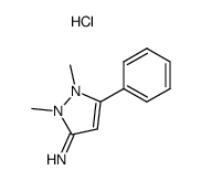 1,2-dimethyl-3-phenyl-5-iminopyrazolium chloride Structure