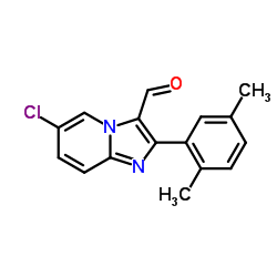 6-Chloro-2-(2,5-dimethylphenyl)imidazo[1,2-a]pyridine-3-carbaldehyde结构式