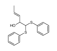1,1-bis-(phenylthio)pent-3-en-2-ol Structure