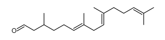 3,7,10,14-tetramethylpentadeca-6,9,13-trienal结构式