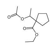 ethyl 1-(1-acetyloxyethyl)cyclopentane-1-carboxylate Structure