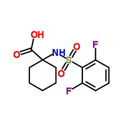 1-{[(2,6-Difluorophenyl)sulfonyl]amino}cyclohexanecarboxylic acid Structure