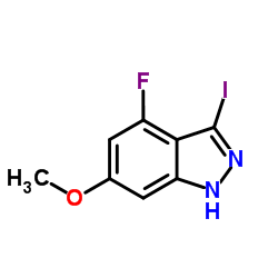 4-FLUORO-3-IODO-6-METHOXYINDAZOLE结构式