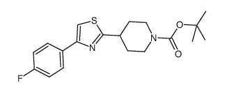 4-[4-(4-fluorophenyl)thiazol-2-yl]piperidine-1-carboxylic acid tert-butyl ester Structure