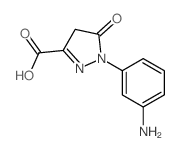 1H-Pyrazole-3-carboxylicacid, 1-(3-aminophenyl)-4,5-dihydro-5-oxo- Structure
