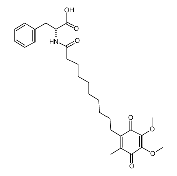 10-(2,3-dimethoxy-5-methyl-1,4-benzoquinon-6-yl)decanoyl-D-phenylalanine结构式