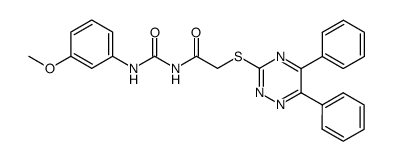 1-[2-(5,6-Diphenyl-[1,2,4]triazin-3-ylsulfanyl)-acetyl]-3-(3-methoxy-phenyl)-urea Structure