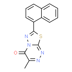 3-methyl-7-(naphthalen-1-yl)-4H-[1,3,4]thiadiazolo[2,3-c][1,2,4]triazin-4-one结构式