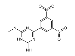 6-(3,5-dinitrophenyl)-2-N,2-N-dimethyl-1,3,5-triazine-2,4-diamine结构式