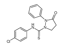N-(4-chlorophenyl)-3-oxo-2-phenylpyrazolidine-1-carbothioamide Structure