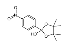 4,4,5,5-tetramethyl-2-(4-nitrophenyl)-1,3-dioxolan-2-ol结构式