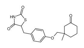 5-<4-(1-methyl-3-oxocyclohexylmethoxy)benzyl>-2,4-thiazolidinedione结构式