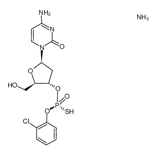 ammonium 2'-deoxycytidine 3'-O-(2-chlorophenyl) phosphorothioate Structure