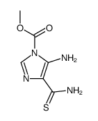 1H-Imidazole-1-carboxylicacid,5-amino-4-(aminothioxomethyl)-,methylester(9CI) structure