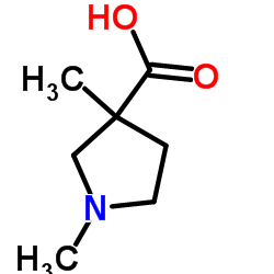 1,3-二甲基-吡咯烷-3-羧酸结构式