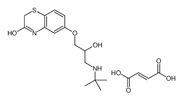 (E)-but-2-enedioic acid,6-[3-(tert-butylamino)-2-hydroxypropoxy]-4H-1,4-benzothiazin-3-one结构式