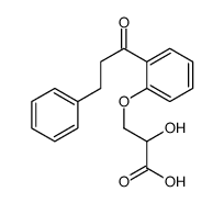 2-hydroxy-3-[2-(3-phenylpropanoyl)phenoxy]propanoic acid结构式