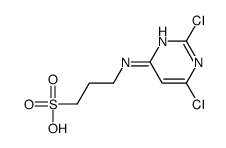 3-[(2,6-dichloropyrimidin-4-yl)amino]propane-1-sulfonic acid结构式